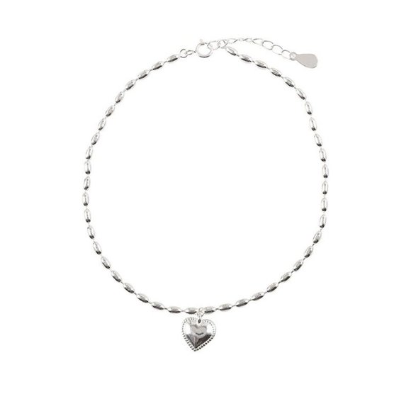 *NEW 925 Sterling Silver Simple Heart Bracelet